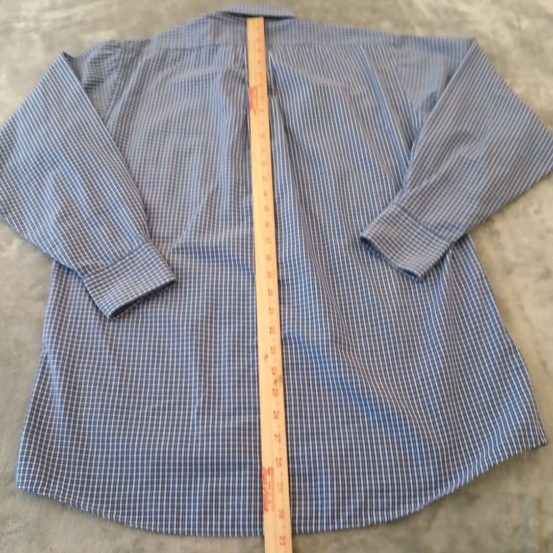 Chaps Chaps Shirt Mens Medium Blue Plaid Long Sleeve Button Down Cotton Blend Regular M Navy/Blue Mens Size US M / EU 48-50 / 2 - 6 Thumbnail