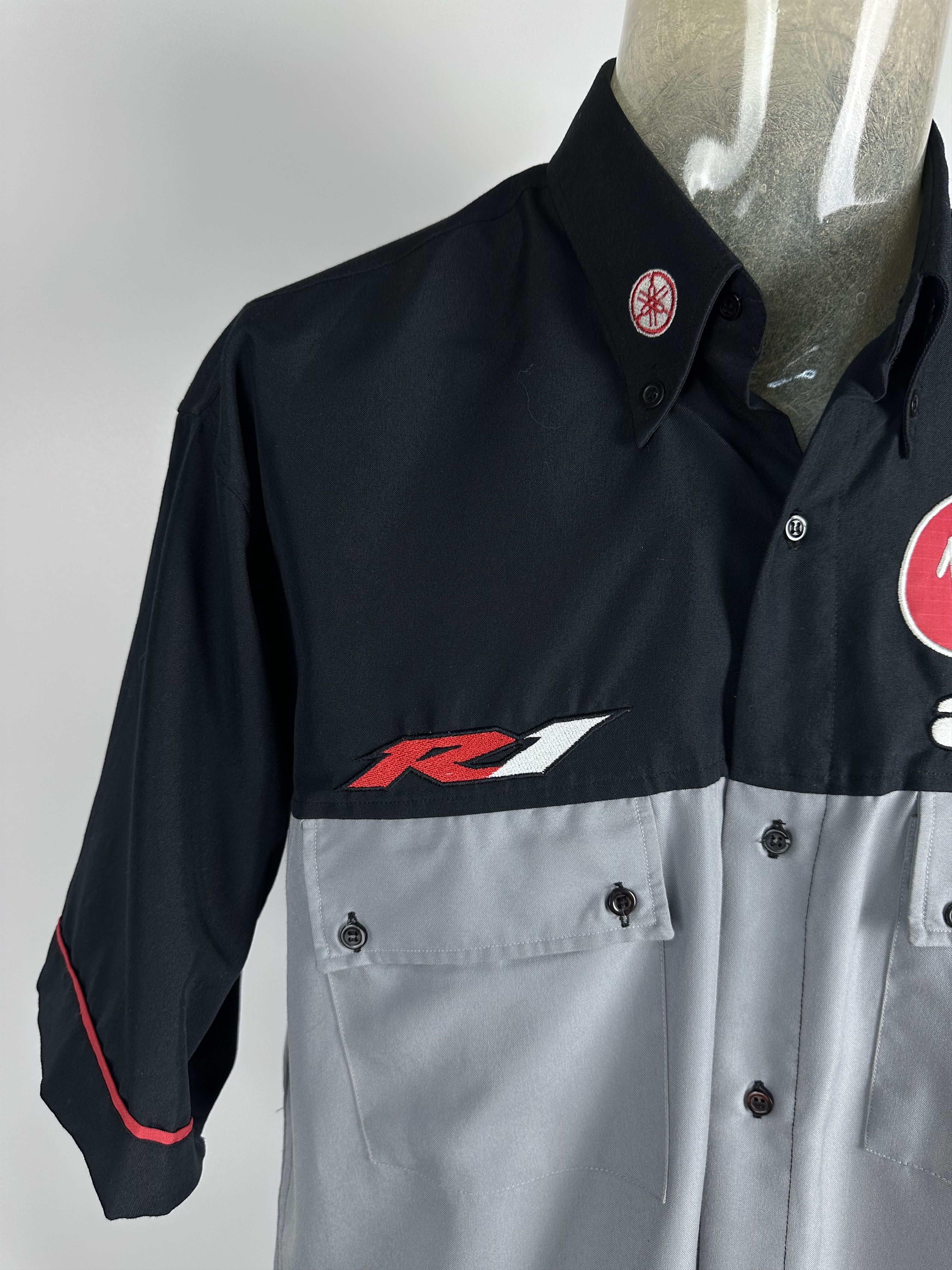 Yamaha Vintage Yamaha Team Virgin Button-Down Shirt Moto Racing Size US L / EU 52-54 / 3 - 3 Thumbnail