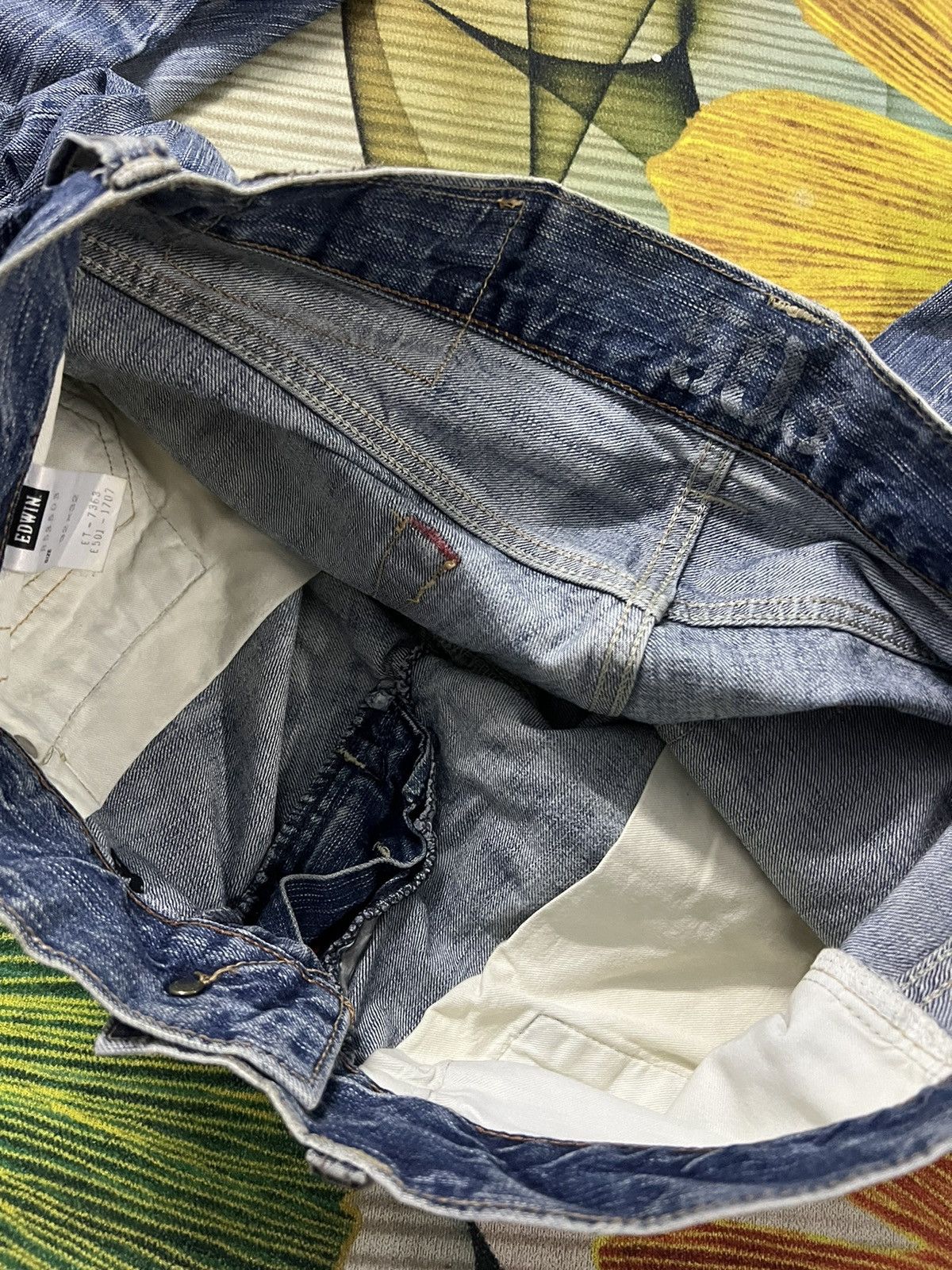 Edwin × If Six Was Nine × Japanese Brand VINTAGE EDWIN 503 BLUE TRIP DISTRESSED JAPAN JEANS Size US 34 / EU 50 - 18 Thumbnail