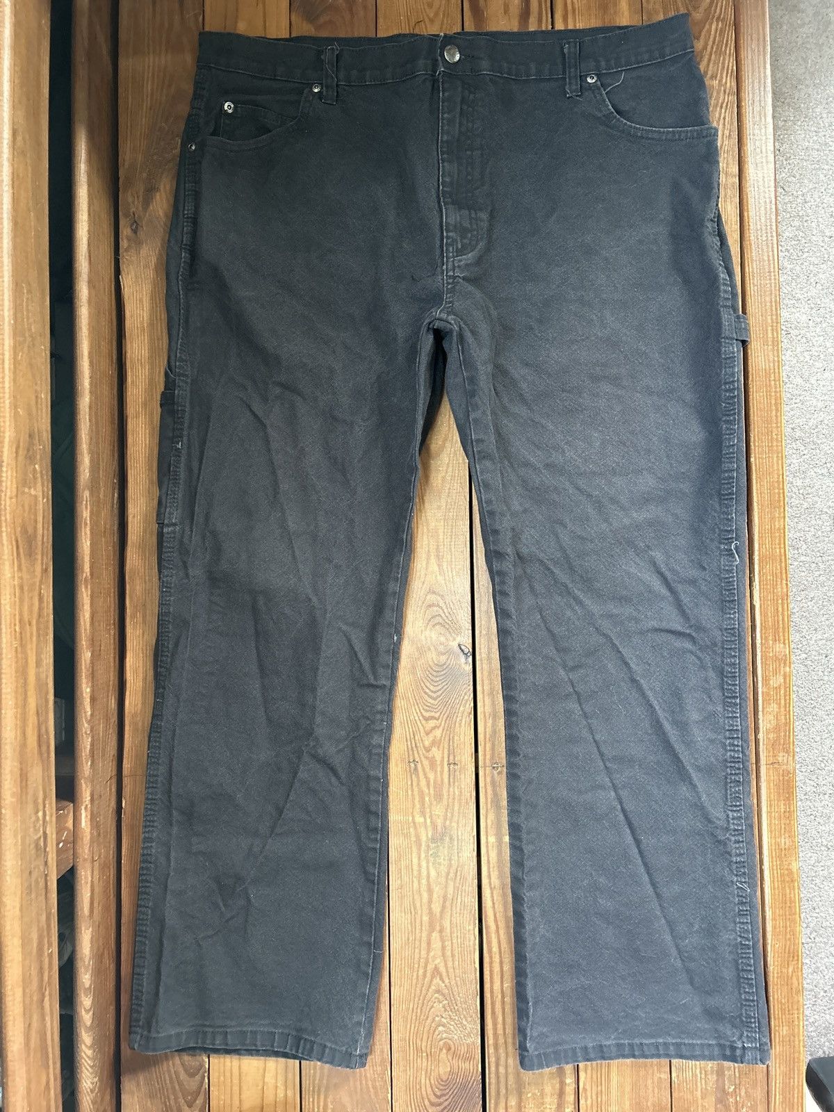 Dickies × Vintage Vintage Dickies Black Canvas Carpenter Pants Size US 38 / EU 54 - 2 Thumbnail