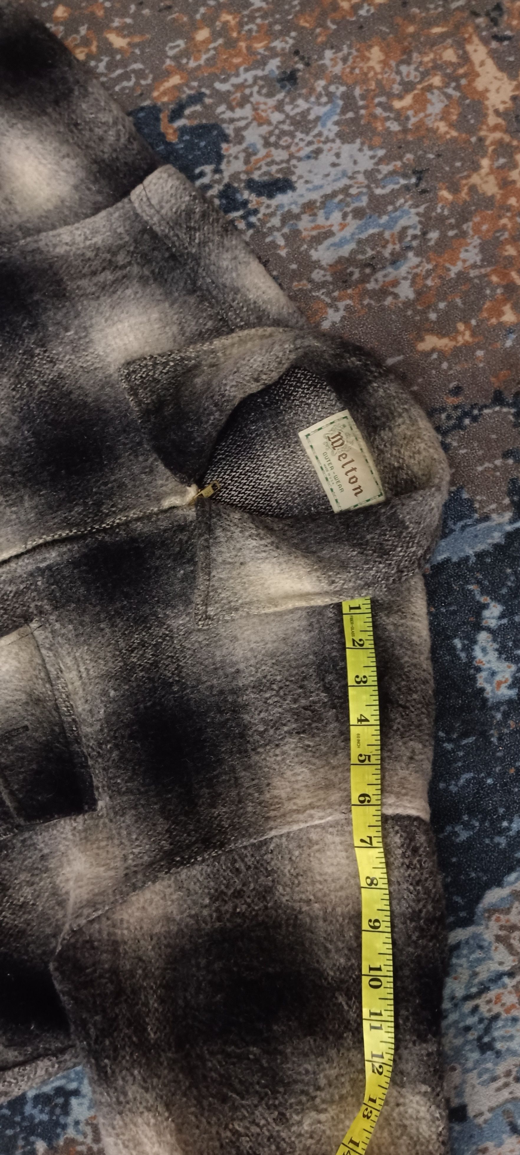 Vintage Vintage💥 80s Melton Shadow Plaid Wool Flannel Jacket Size US XL / EU 56 / 4 - 14 Thumbnail