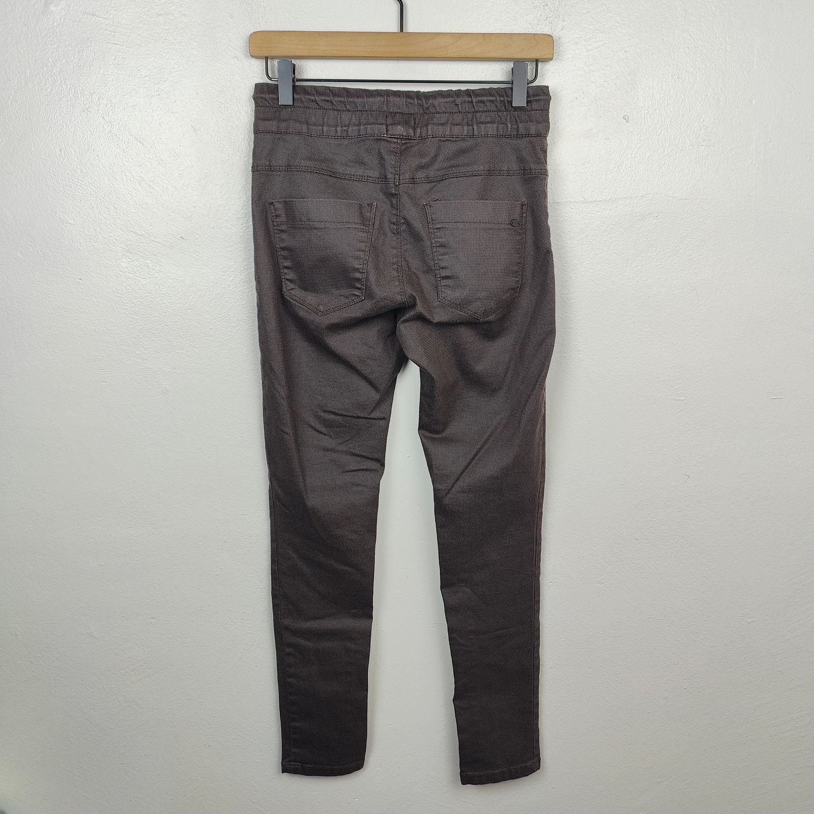 Other Bevy Flog Shely Pants Womens 24 Brown Grid Print Drawstring Size 24" / US 00 / IT 34 - 4 Thumbnail