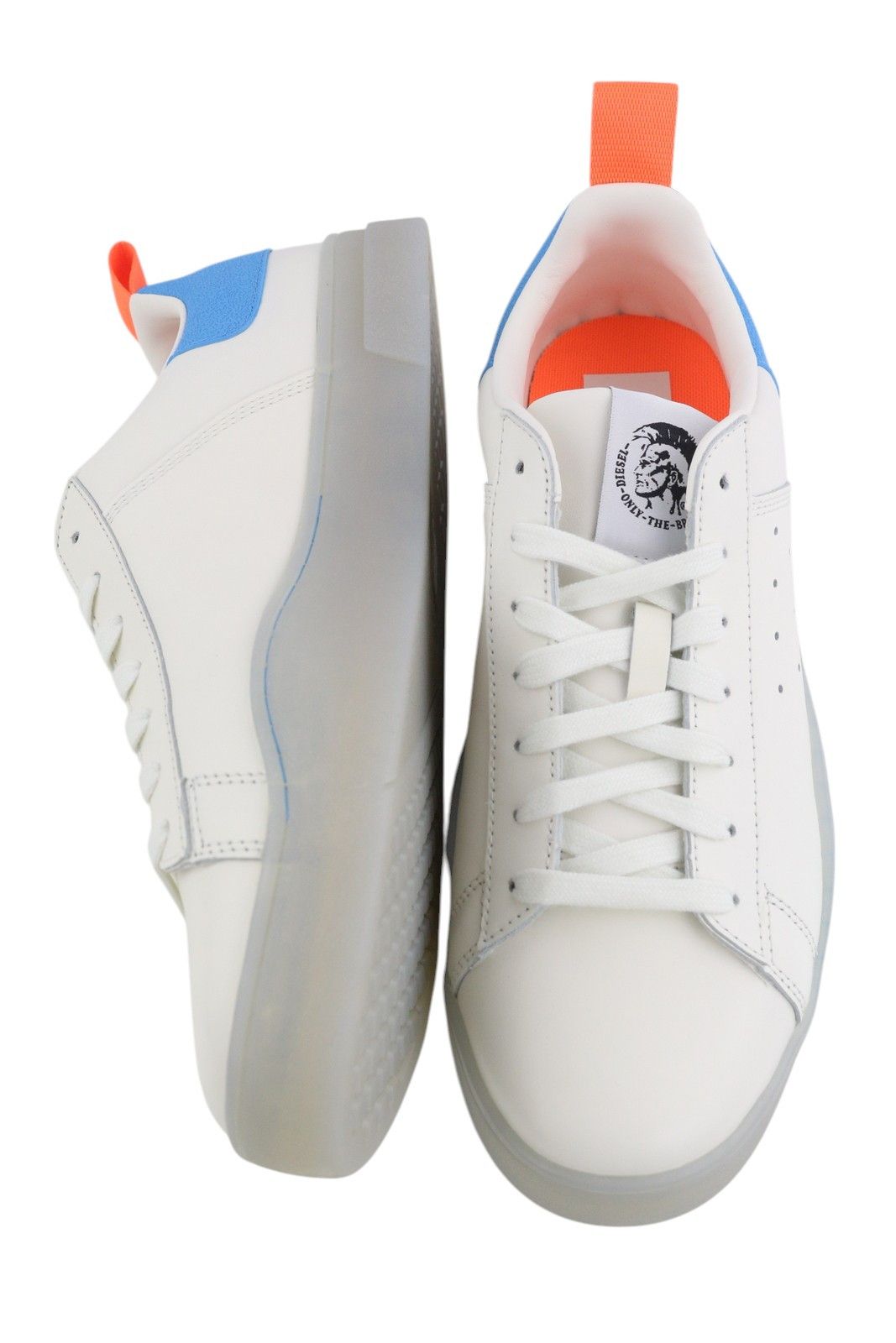 Diesel S-CLEVER LOW EU45 White Leather Laced Almond Toe 40835 Size US 12 / EU 45 - 7 Thumbnail