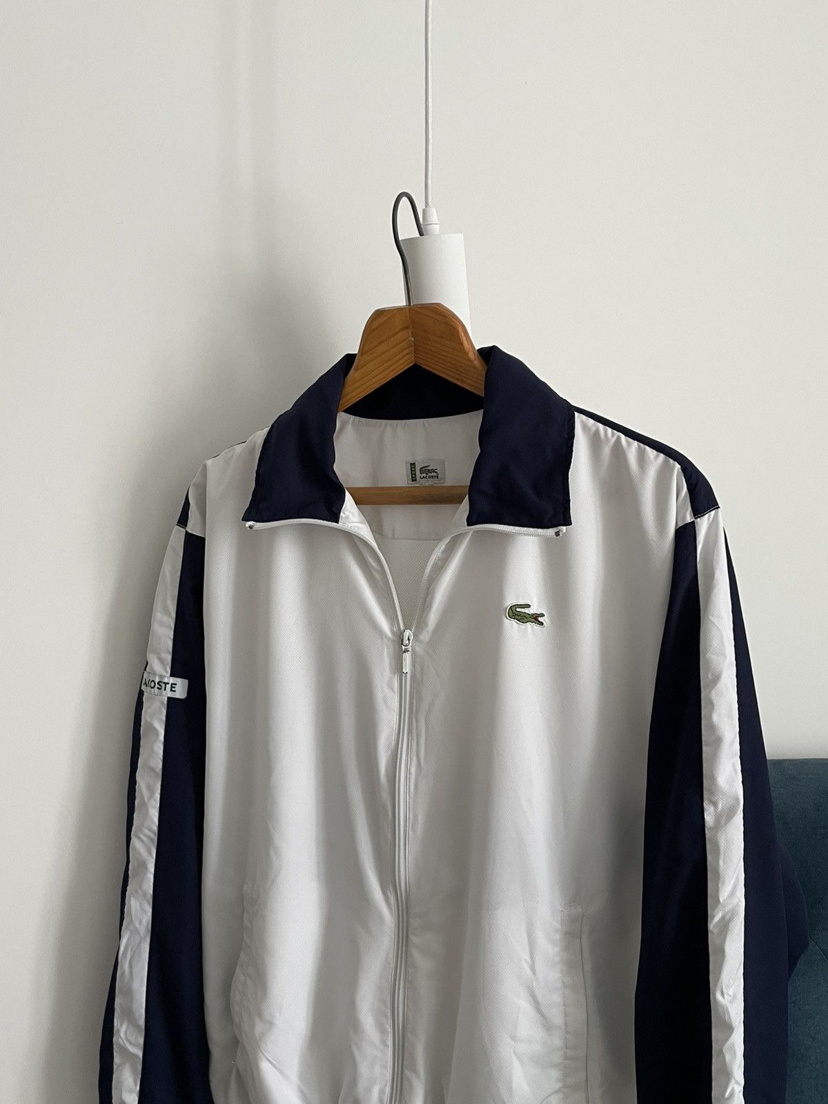 Lacoste Vintage 90’s Lacoste Sport Track Jacket White Y2K RARE Size US L / EU 52-54 / 3 - 2 Thumbnail
