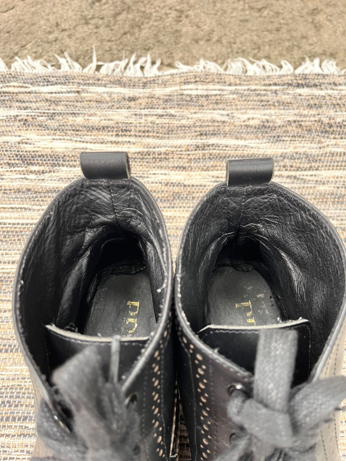Prada Rare Prada Brogue Platform Sneakers Black Leather Luxury Y2K Size US 8 / IT 38 - 15 Thumbnail