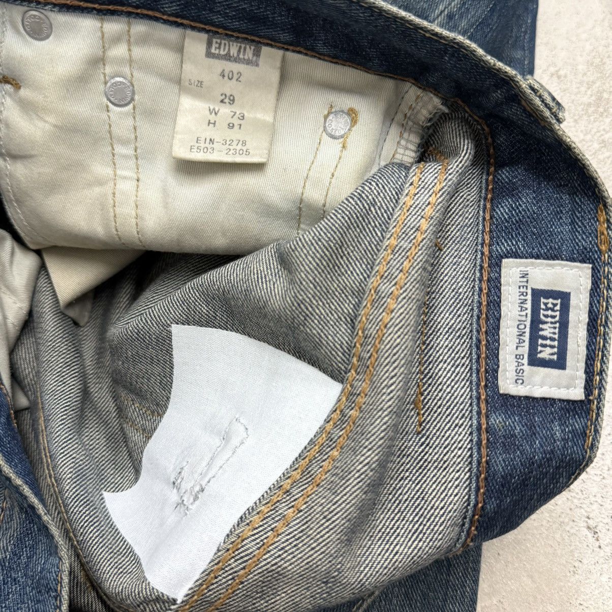 Edwin Vintage Edwin 402 Original Hem Chainstitch Denim Pant Size US 29 - 16 Thumbnail