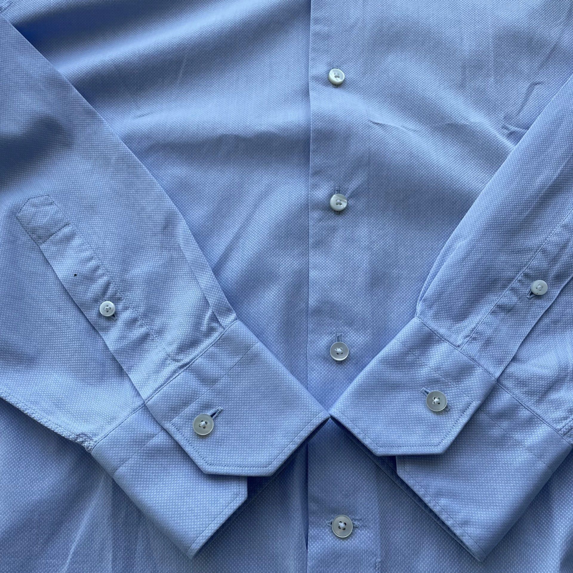 Ermenegildo Zegna 99 New Zegna Blue LS Shirt Men's Size 43 Size US S / EU 44-46 / 1 - 3 Thumbnail