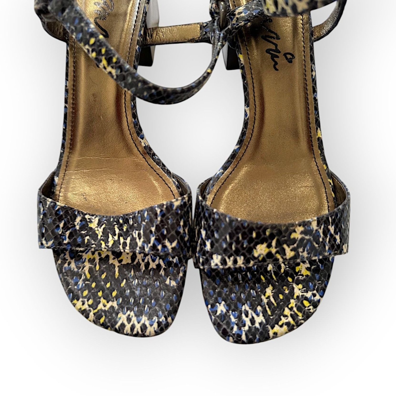 Lanvin Lanvin Paris Italian Snakeskin Block Heel Sandals in Box, S Size US 9 / IT 39 - 11 Thumbnail
