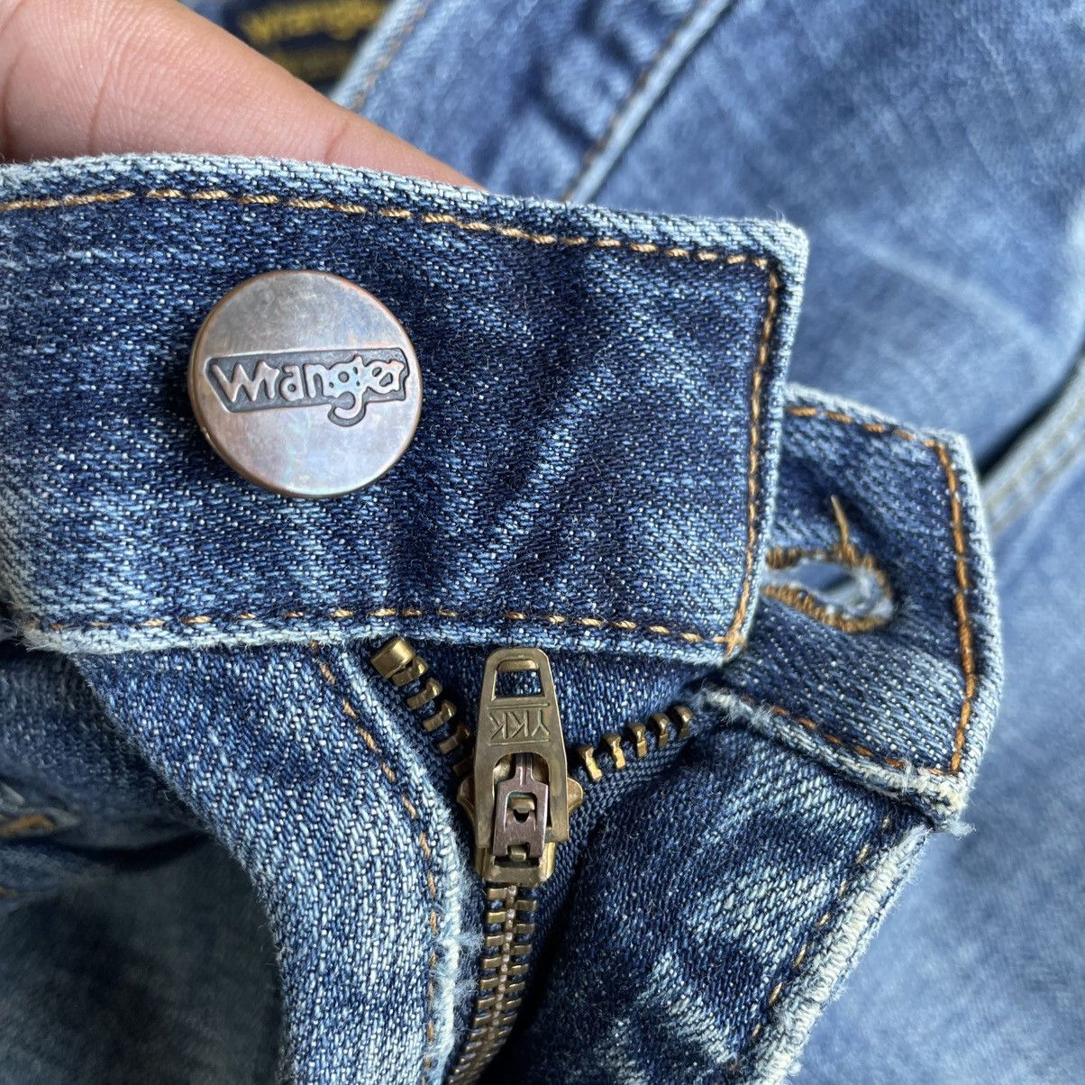 Wrangler 🔥Vintage Wrangler WM0383 Stoned Washed Distress Jeans Size US 34 / EU 50 - 10 Thumbnail