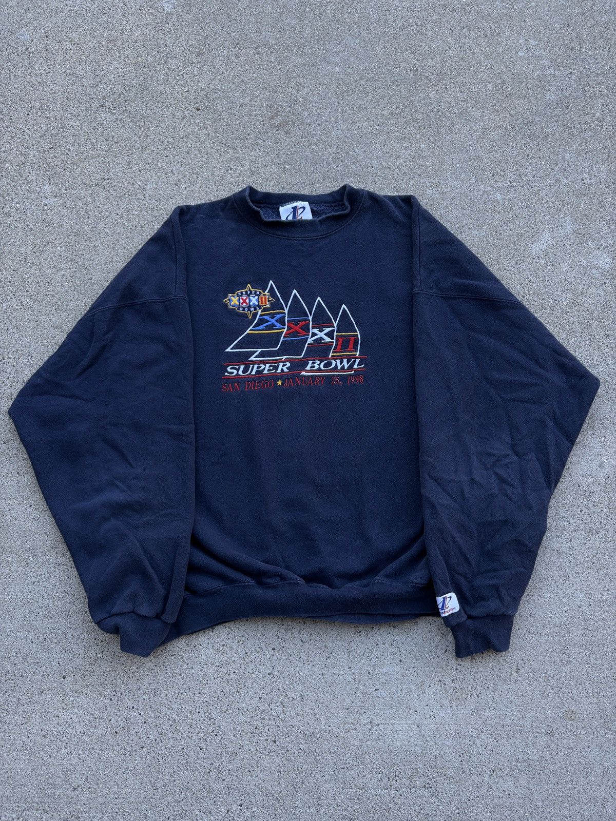 NFL Vintage 1998 NFL “Super Bowl XXXII” Navy Sweater Size XL Size US XL / EU 56 / 4 - 1 Thumbnail