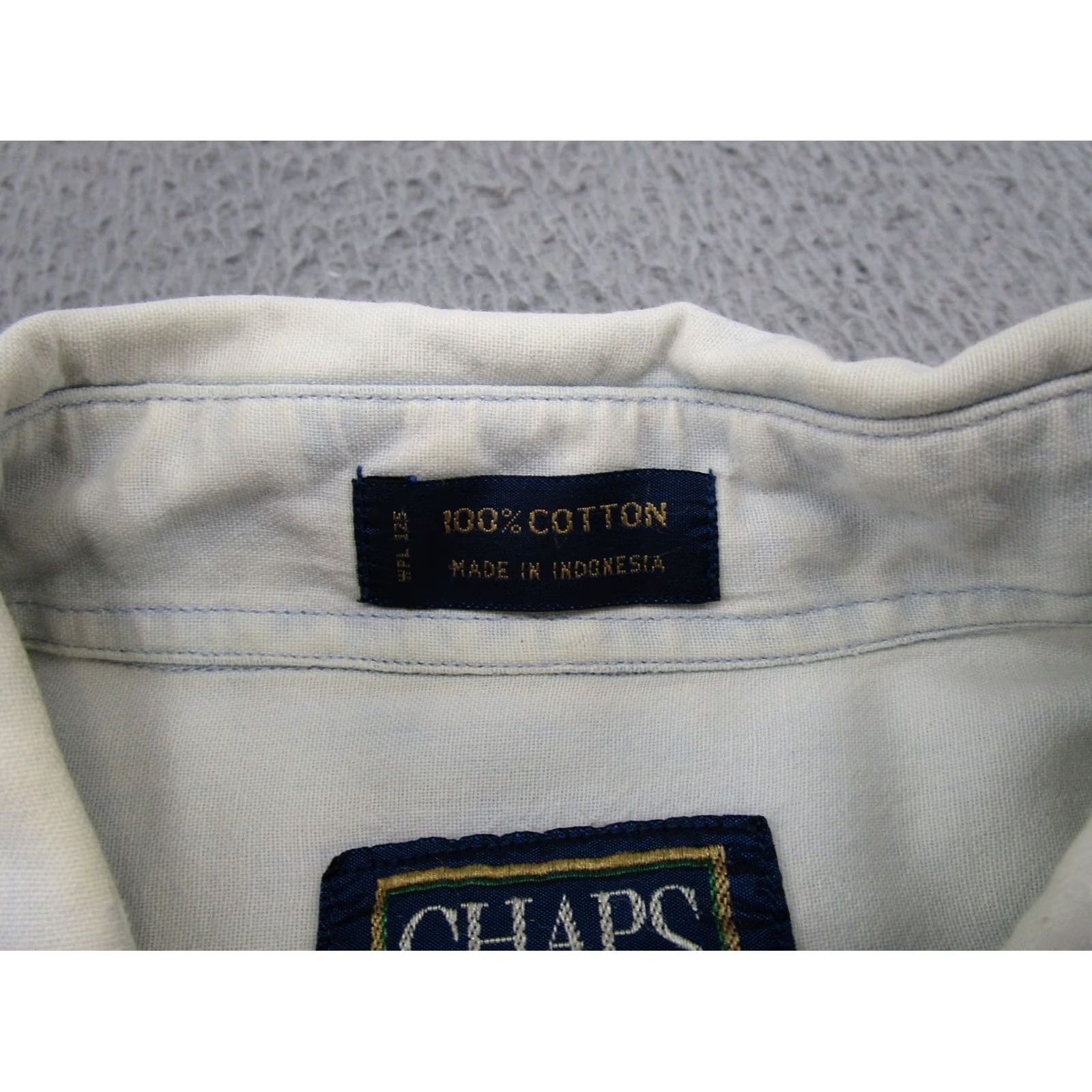 Chaps VINTAGE Chaps Ralph Lauren Denim Shirt Mens L Blue 90s Grunge Button-Up Long Sleeve Casual Size US L / EU 52-54 / 3 - 4 Thumbnail