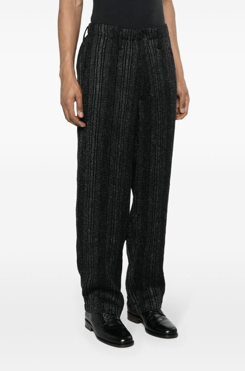 Yohji Yamamoto Yohji Yamamoto Pour Homme - Stripe pattern coin pocket Pants Size US 30 / EU 46 - 2 Thumbnail