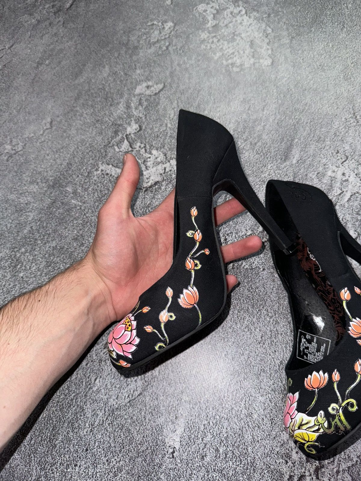 Ed Hardy × Japanese Brand Ed Hardy US7 UK4.5 EUR38 all printed heels boots shoes Size US 7 / IT 37 - 6 Thumbnail