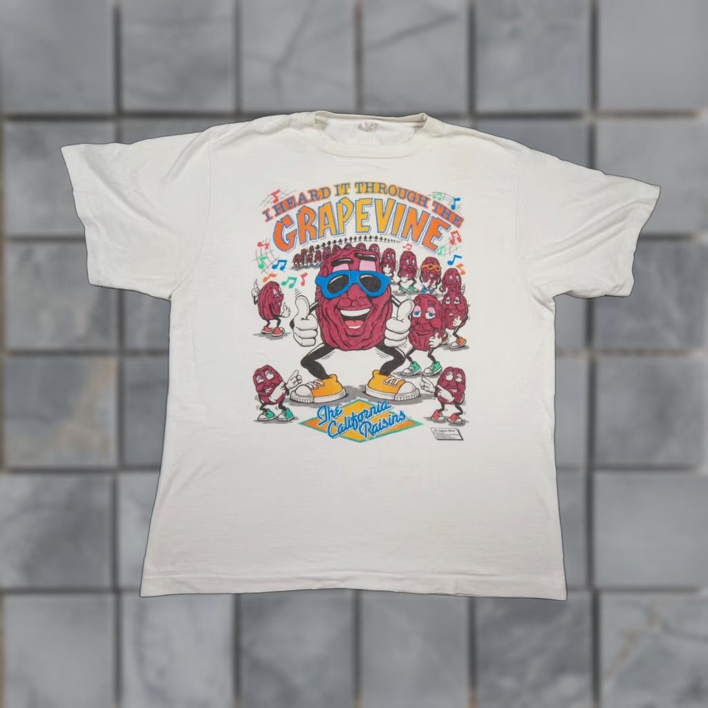 Changes VINTAGE California Raisins Shirt Mens XL White Graphic Tee 80s Cartoon Music Size US XL / EU 56 / 4 - 1 Thumbnail