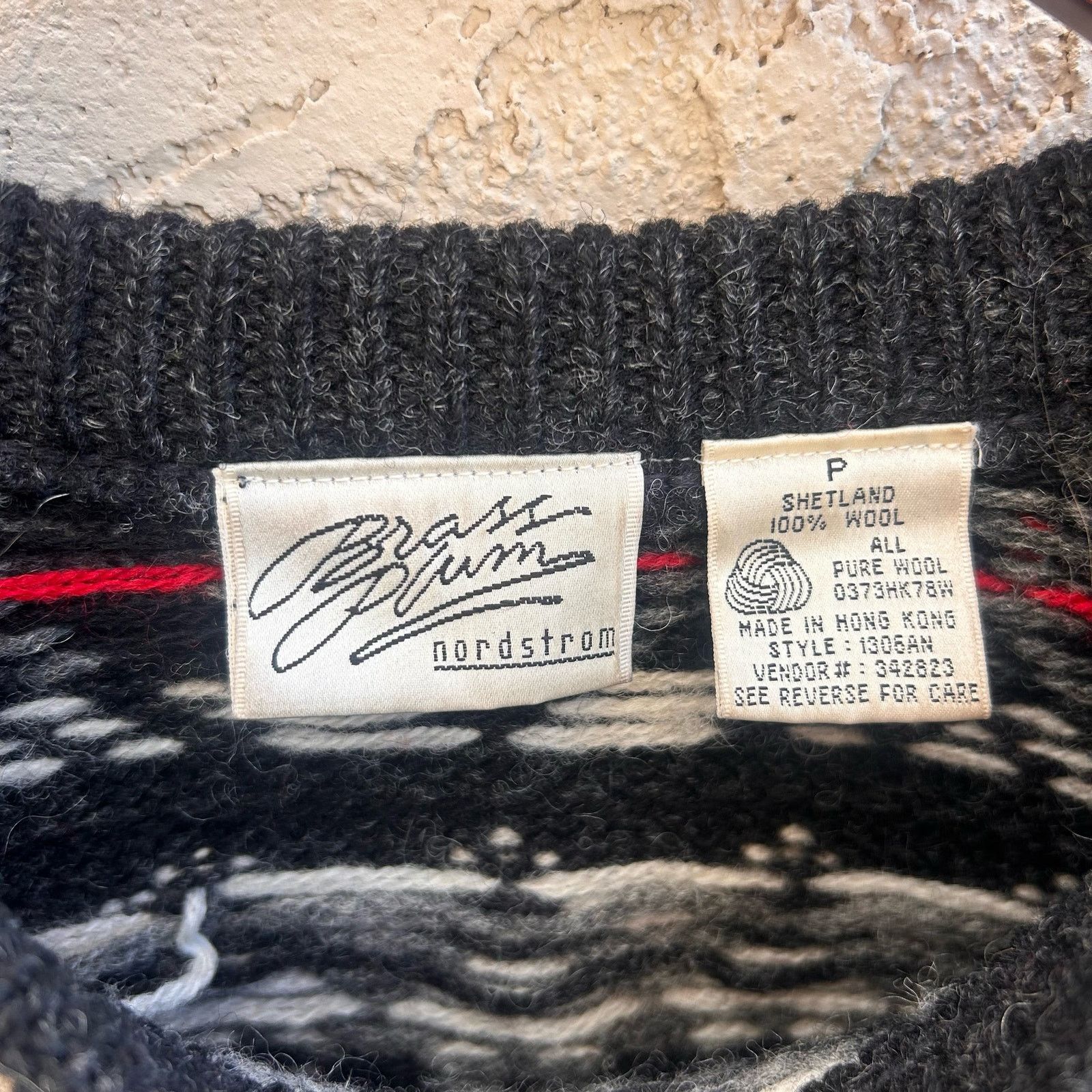Vintage Vintage Shetland Wool Geometric Grandpa Sweater Size P(S/M) Size M / US 6-8 / IT 42-44 - 3 Thumbnail