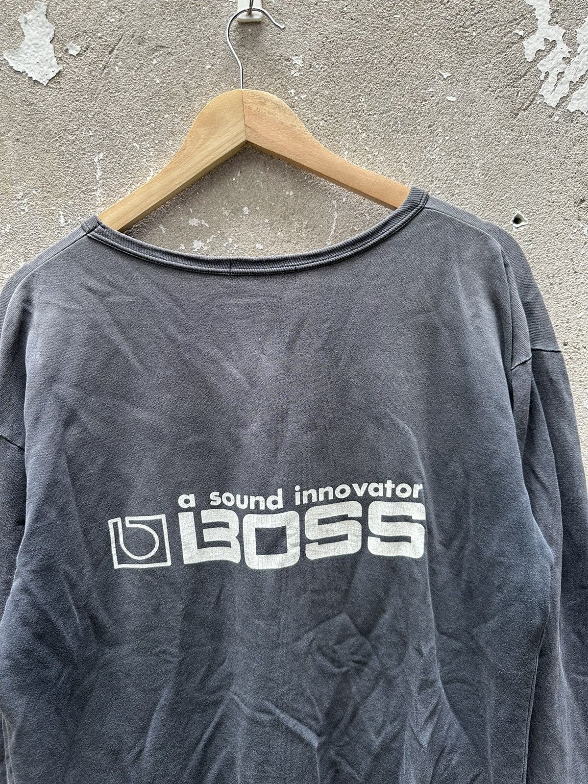 Band Tees Vintage 90's Boss " A Sound Invator " Longsleeve Faded Tees Size US L / EU 52-54 / 3 - 4 Thumbnail