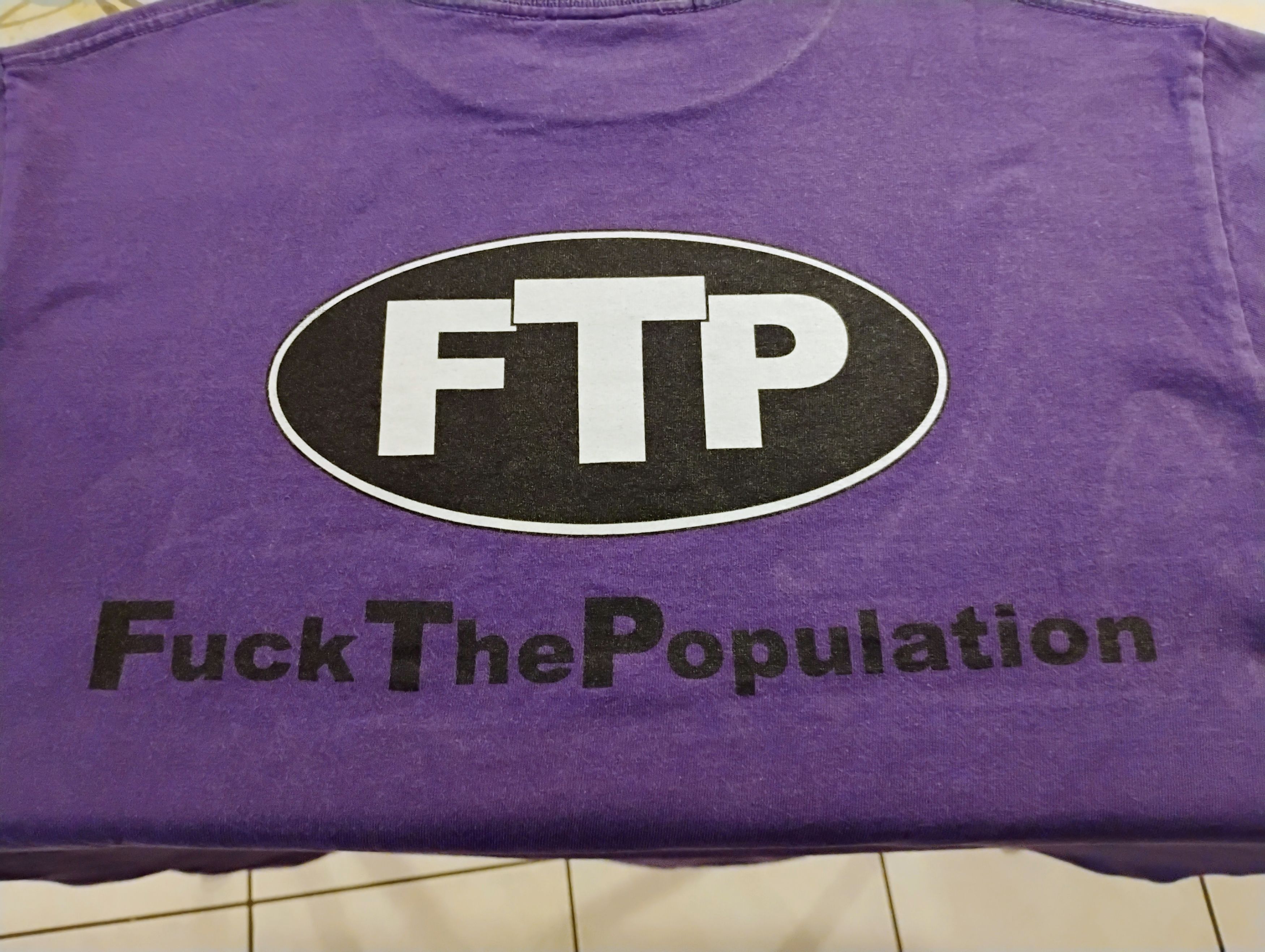 Fuck The Population FTP Oval Logo Tee Size US M / EU 48-50 / 2 - 1 Thumbnail