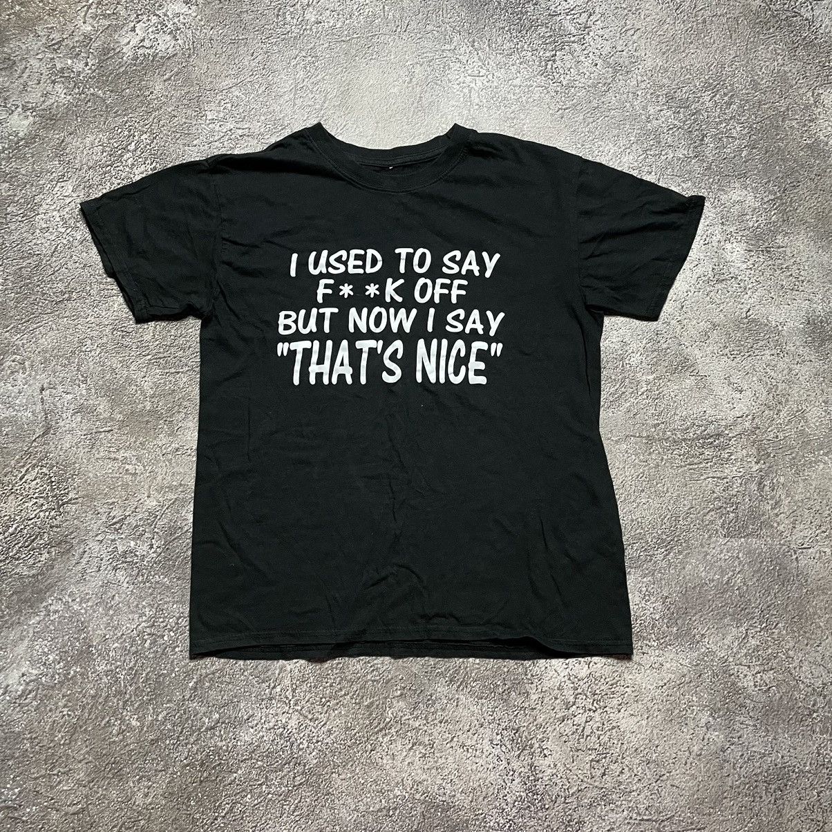 Vintage Vintage 90s Graphic Tee Slogan Print Punk Streetwear Faded M Size US M / EU 48-50 / 2 - 2 Thumbnail