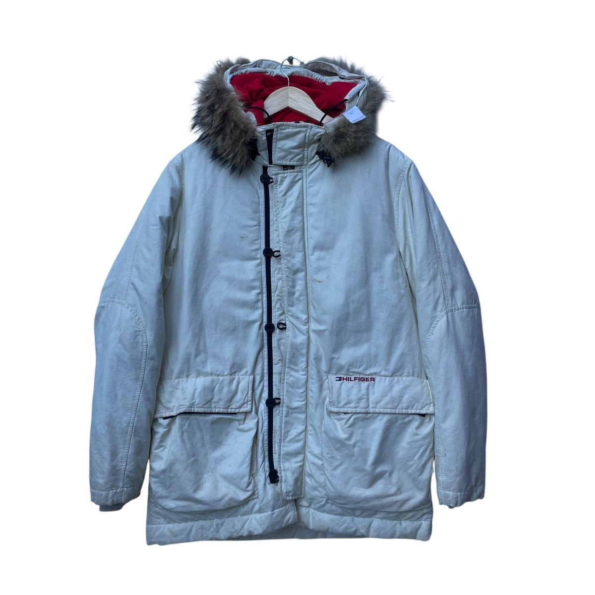 Designer × Tommy Hilfiger × Vintage 💥Vintage Tommy Hilfiger Puffer Down Parka Jacket Size US S / EU 44-46 / 1 - 1 Thumbnail