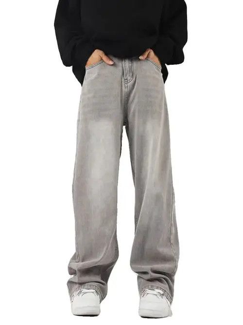 Japanese Brand Retro high street smoke gray baggy jeans Size US 30 / EU 46 - 1 Thumbnail