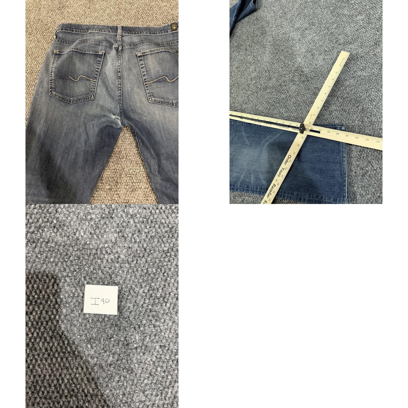7 For All Mankind 7 For All Mankind Austyn Jeans Mens 36x27 Blue Relaxed Straight Denim Stretch Size US 36 / EU 52 - 8 Thumbnail