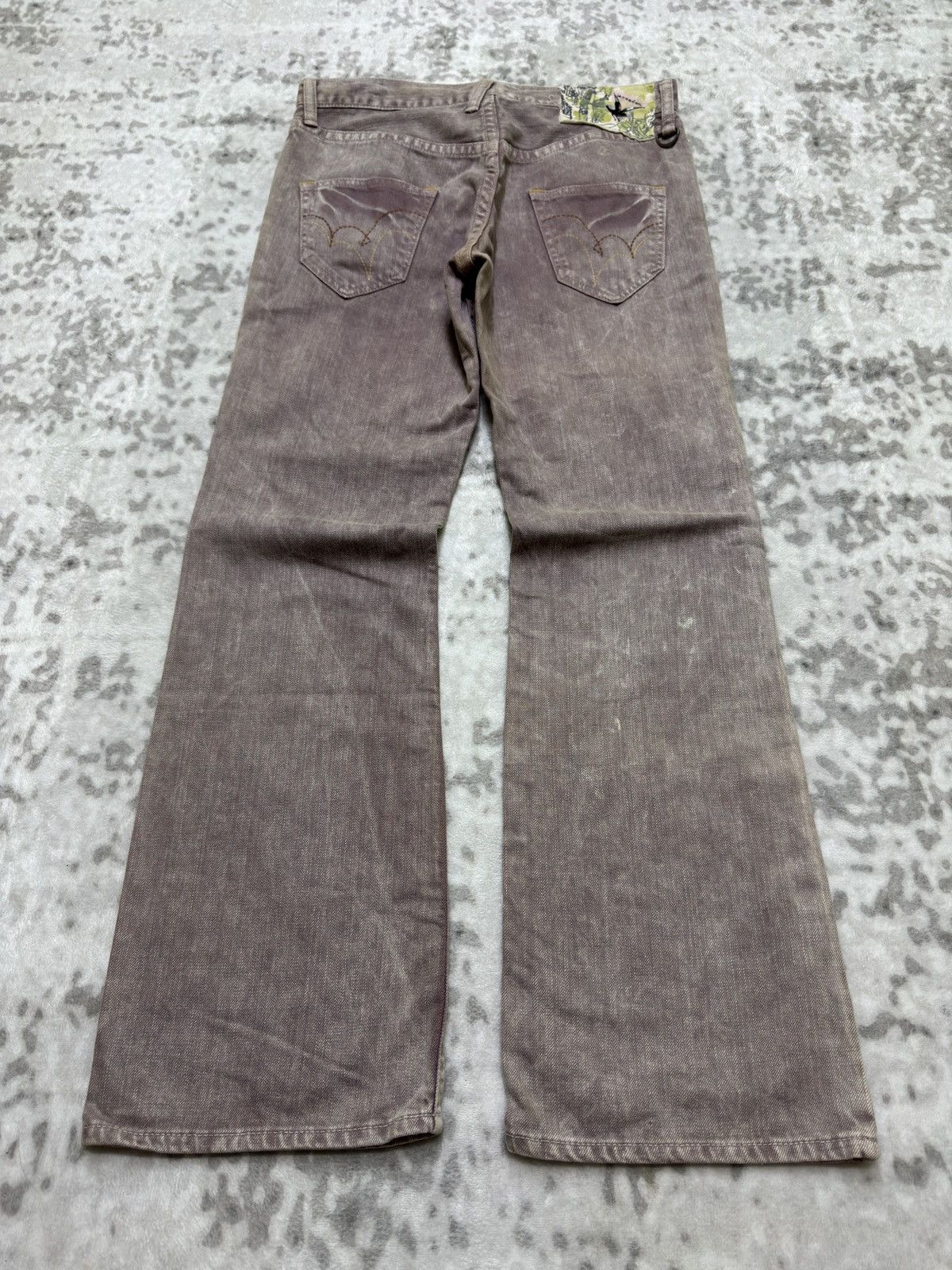 If Six Was Nine Vintage Flared WOW Jeans Acid Wash Purple Denim Size US 30 / EU 46 - 2 Thumbnail