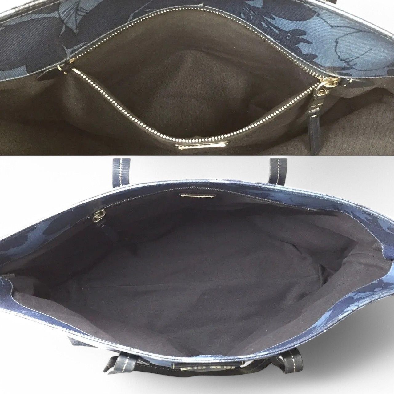 Miu Miu Miu Miu - Navy Camo Blue Leather Tote Shoulder Bag Size ONE SIZE - 7 Thumbnail