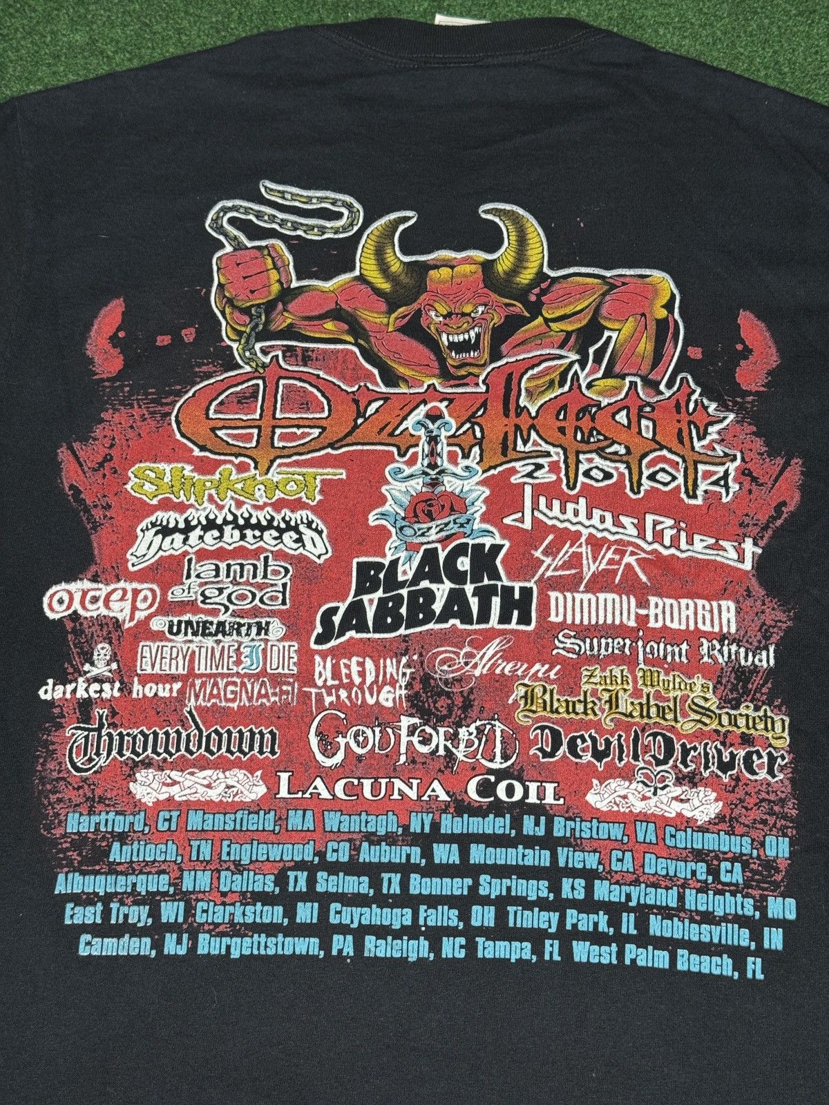 Band Tees × Vintage Vintage Ozz Fest 2004 Ozzy Black Sabbath Slipknot T Shirt Size US L / EU 52-54 / 3 - 5 Thumbnail
