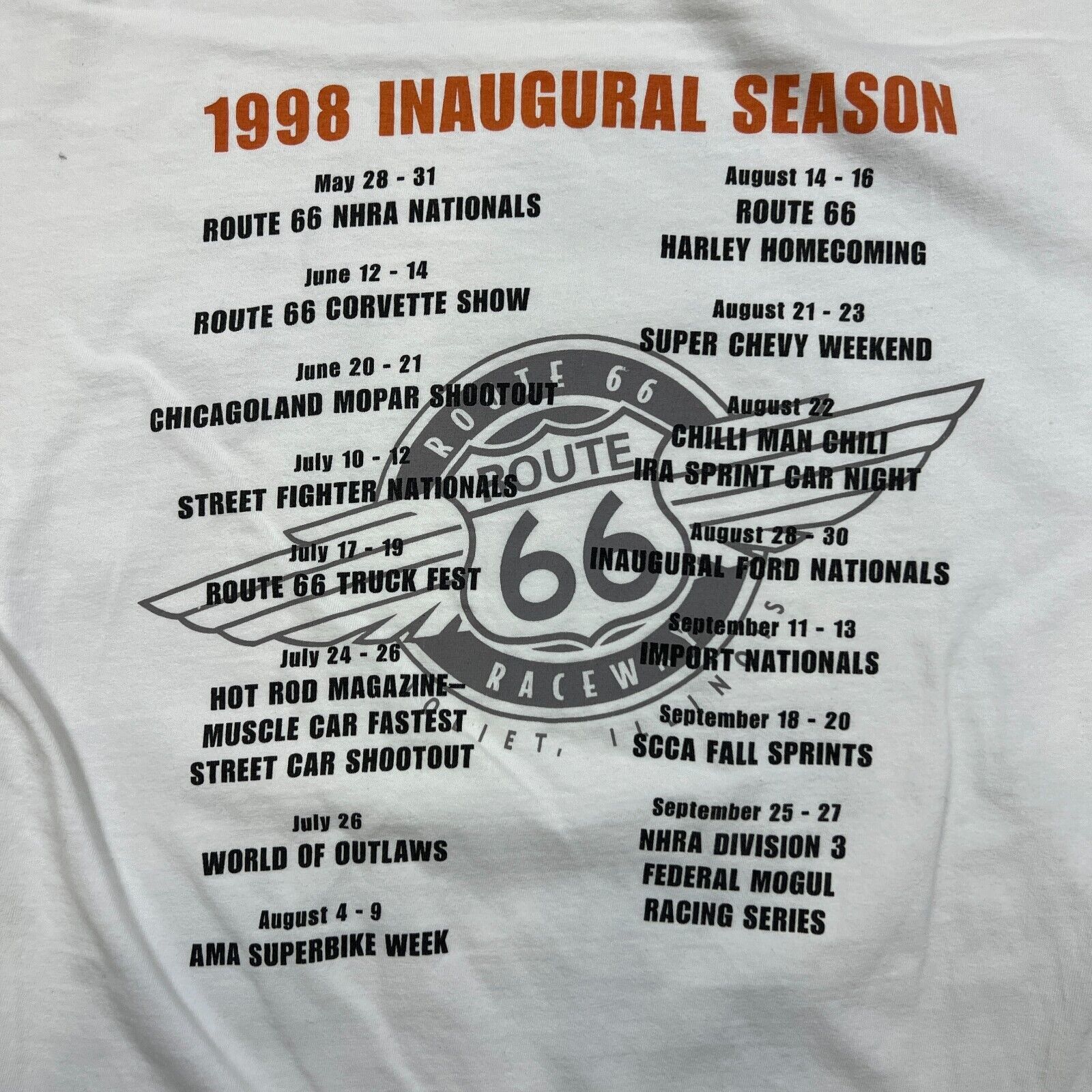 Hanes × NASCAR × Vintage Vintage 1998 Drag Racing T Shirt Large Inaugural Graphic Tee Size US L / EU 52-54 / 3 - 9 Thumbnail