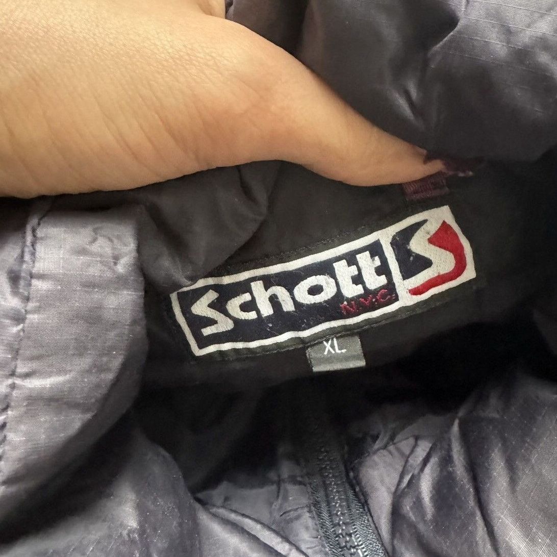 Schott × Vintage 90s Vintage Schott Down Puffer Vest Size US L / EU 52-54 / 3 - 6 Thumbnail