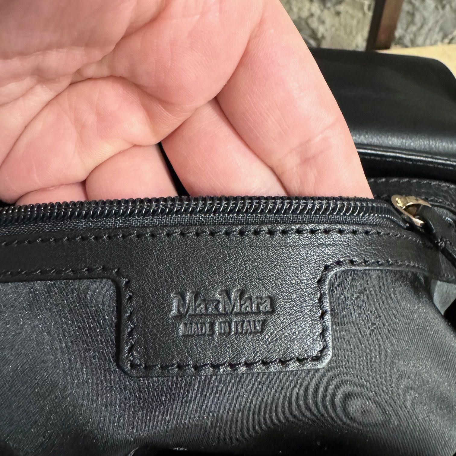 Max Mara Max Mara Black Leather Ottelia J Bag Size ONE SIZE - 10 Thumbnail