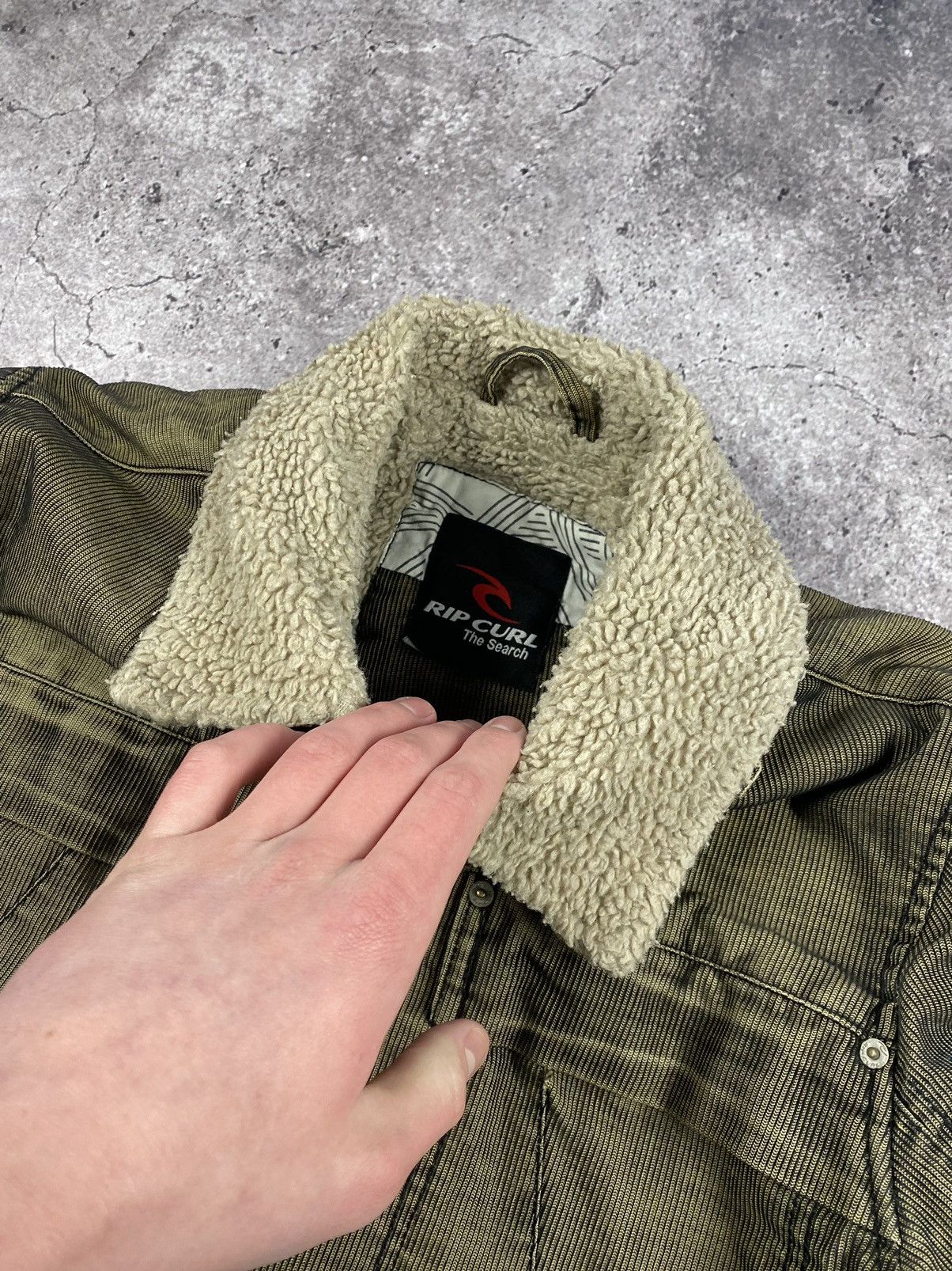 Billabong × Vintage Very Rare❗️Rip curl 90s Vintage Corduroy Sherpa Jacket Size US M / EU 48-50 / 2 - 4 Thumbnail