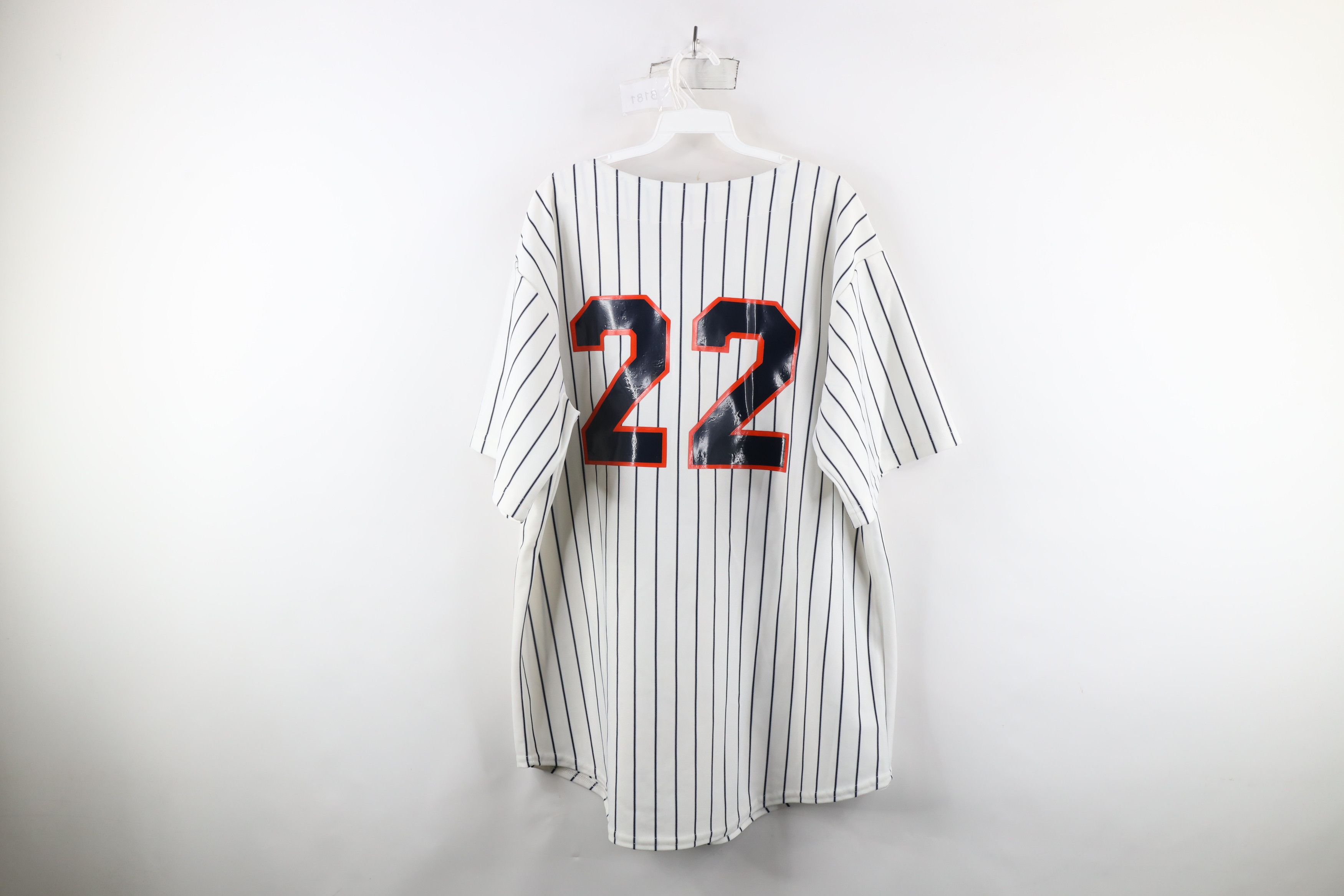 Vintage Vintage 90s Pinstriped Old English M Baseball Jersey USA Size US XL / EU 56 / 4 - 9 Thumbnail