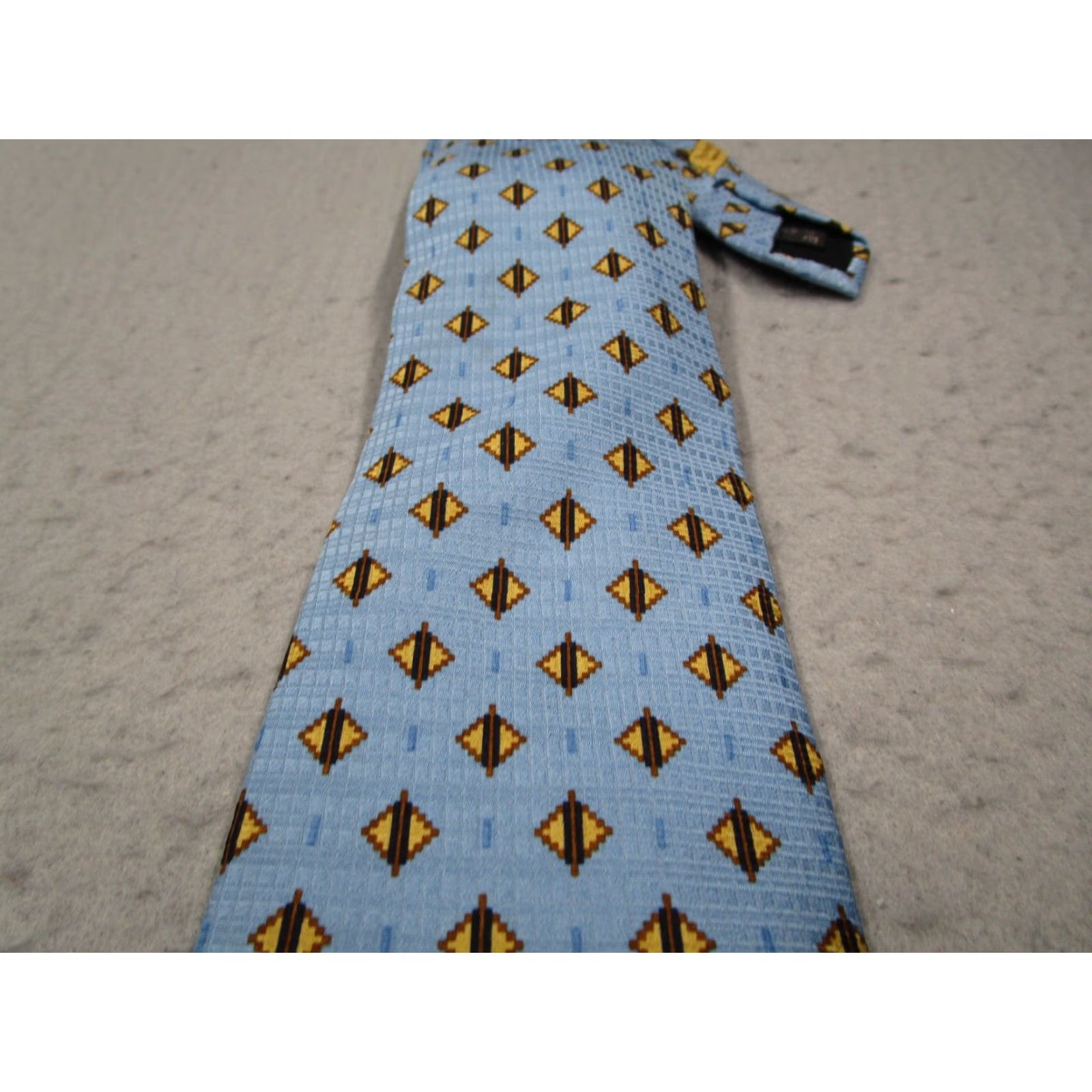 Ermenegildo Zegna VINTAGE Ermenegildo Zegna Men's Blue Silk Neck Tie Abstract Geometric Classic Italy Designer Size ONE SIZE - 2 Thumbnail