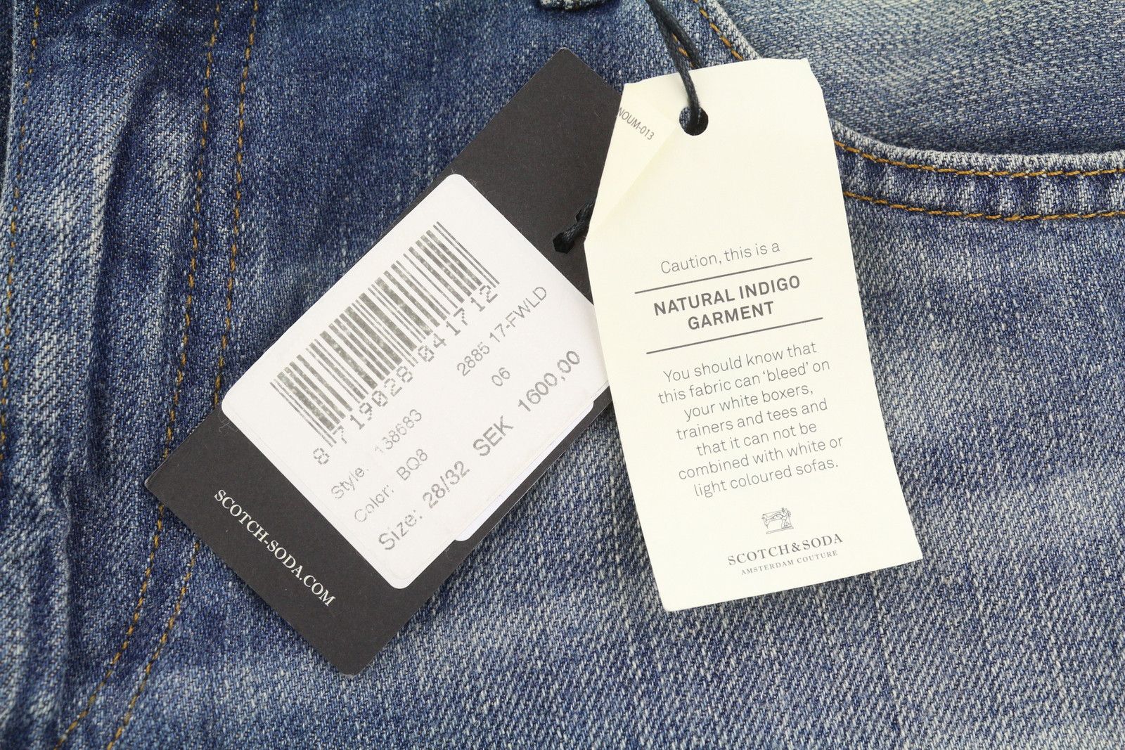 Scotch & Soda BANDIT W28/L32 Blue Linen Blend Slim Tapered 91018 Size 28" / US 6 / IT 42 - 6 Thumbnail