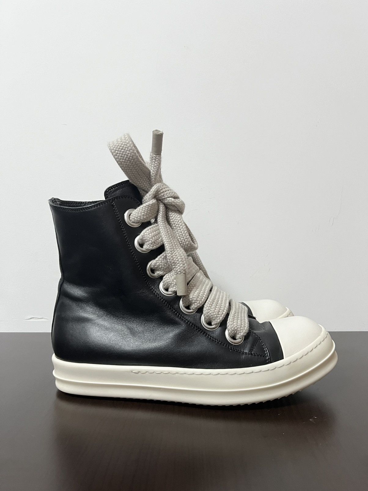 Rick Owens Rick Owens SS23 EDFU Leather Jumbo Laces Sneakers Size US 9 / EU 42 - 4 Thumbnail