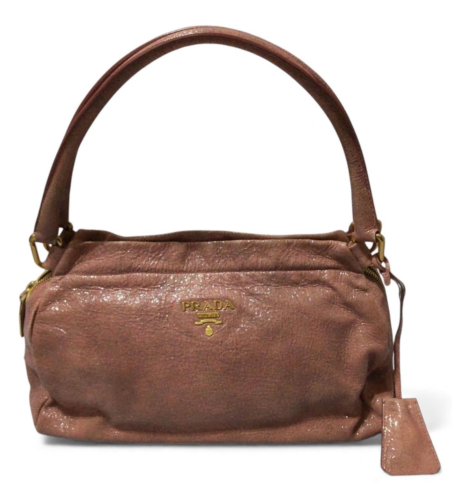Prada Prada - Pink Leather Handbag Size ONE SIZE - 2 Thumbnail