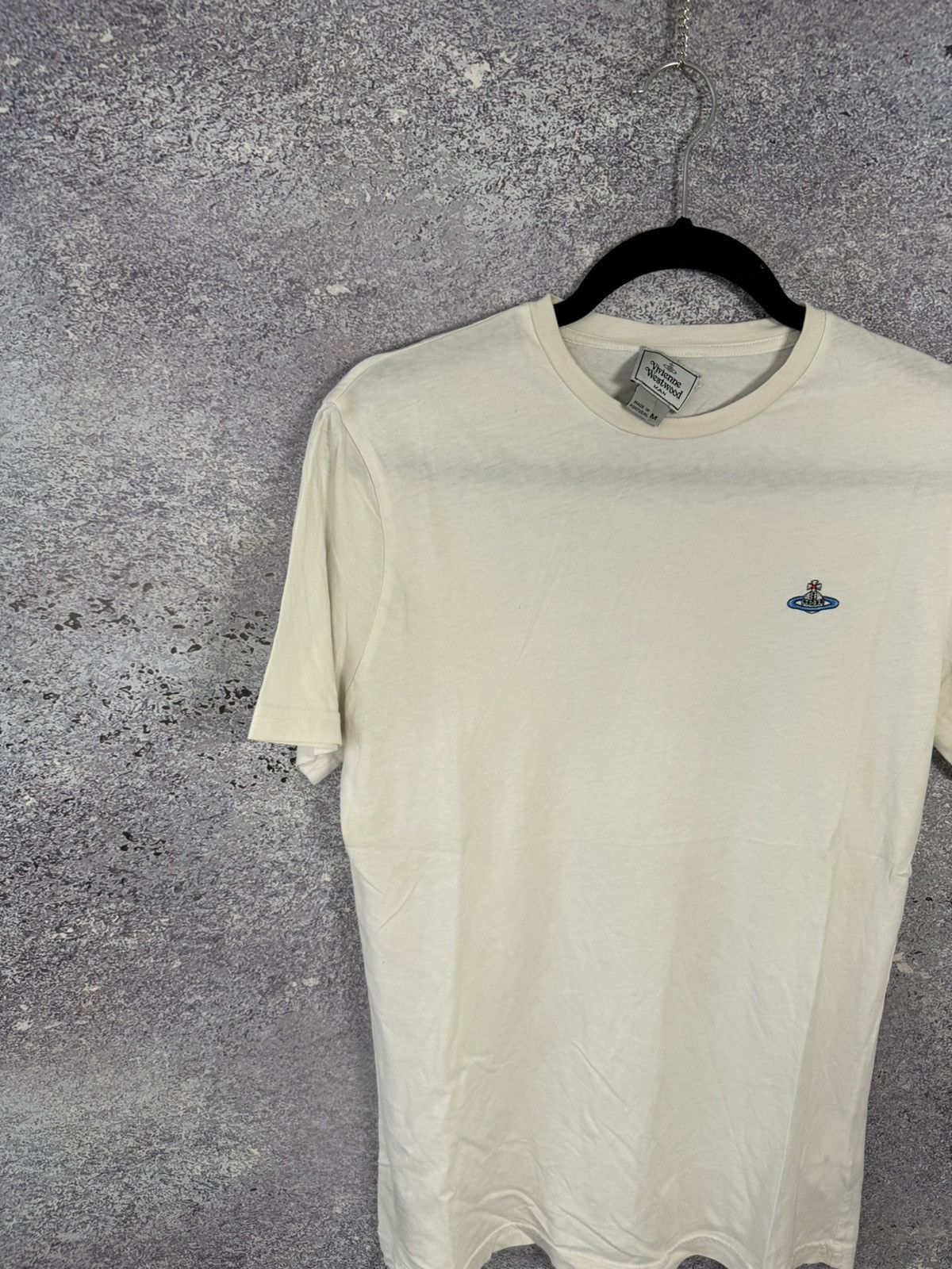 Vivienne Westwood Vivienne Westwood Orbital Embroidered White Men’s T Shirt Size US M / EU 48-50 / 2 - 2 Thumbnail