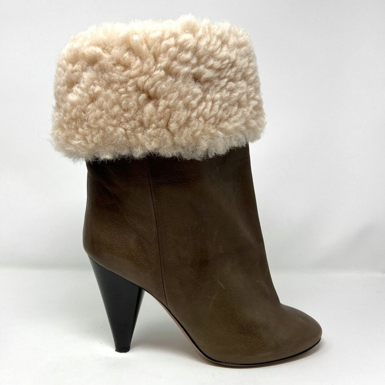 Isabel Marant Isabel Marant Brown Leather Shearling Lafkee Tall Boots Size US 10 / IT 40 - 5 Thumbnail