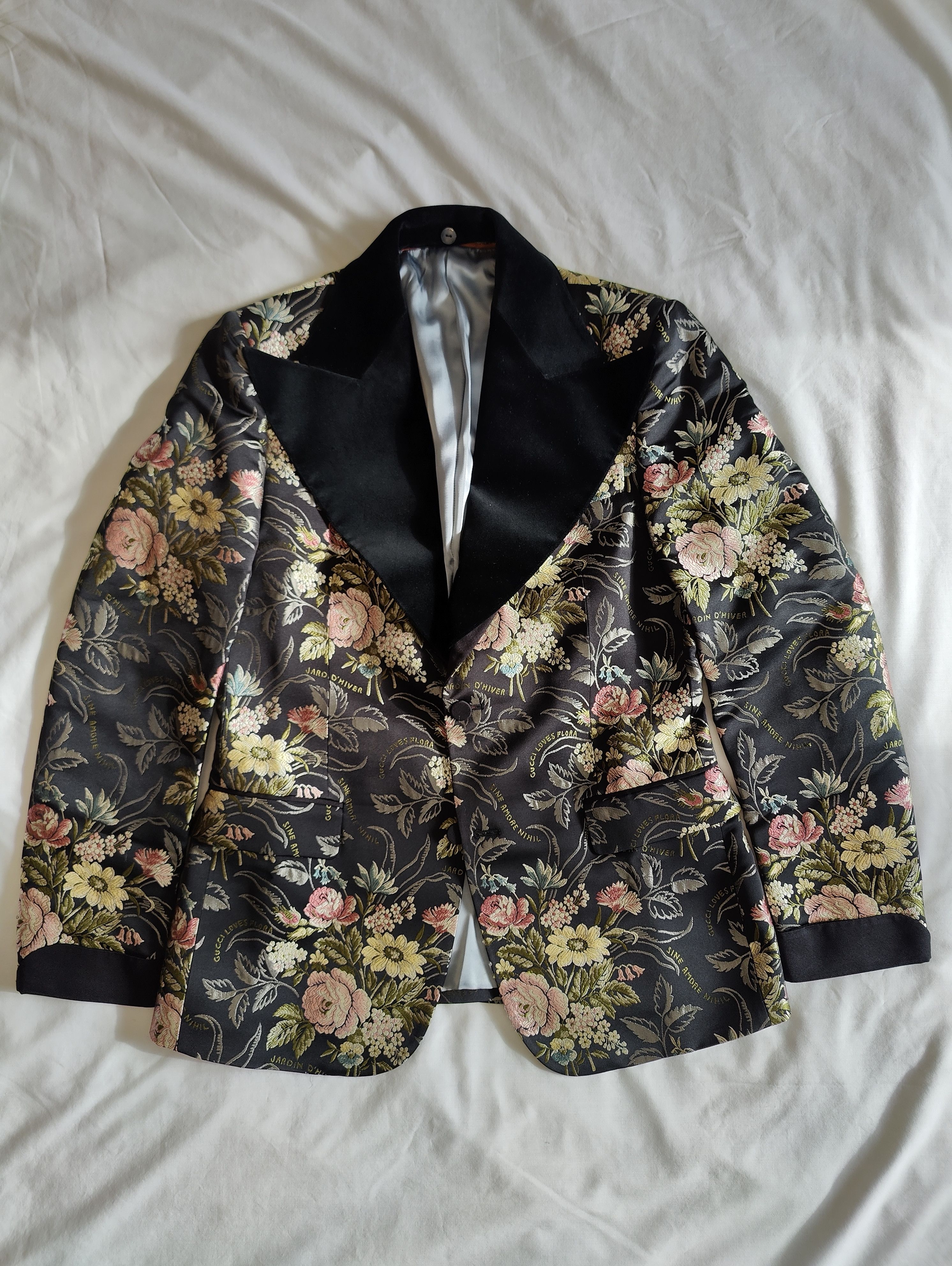 Gucci Gucci Silk Floral Jacquard Jacket Size 52R - 2 Thumbnail