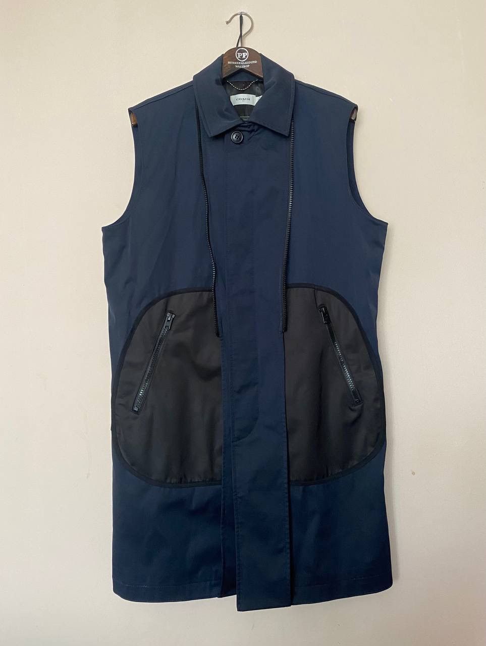 Coach RARE🔥 Coach Men's Long Overcoat in Blue Black Size US L / EU 52-54 / 3 - 12 Thumbnail