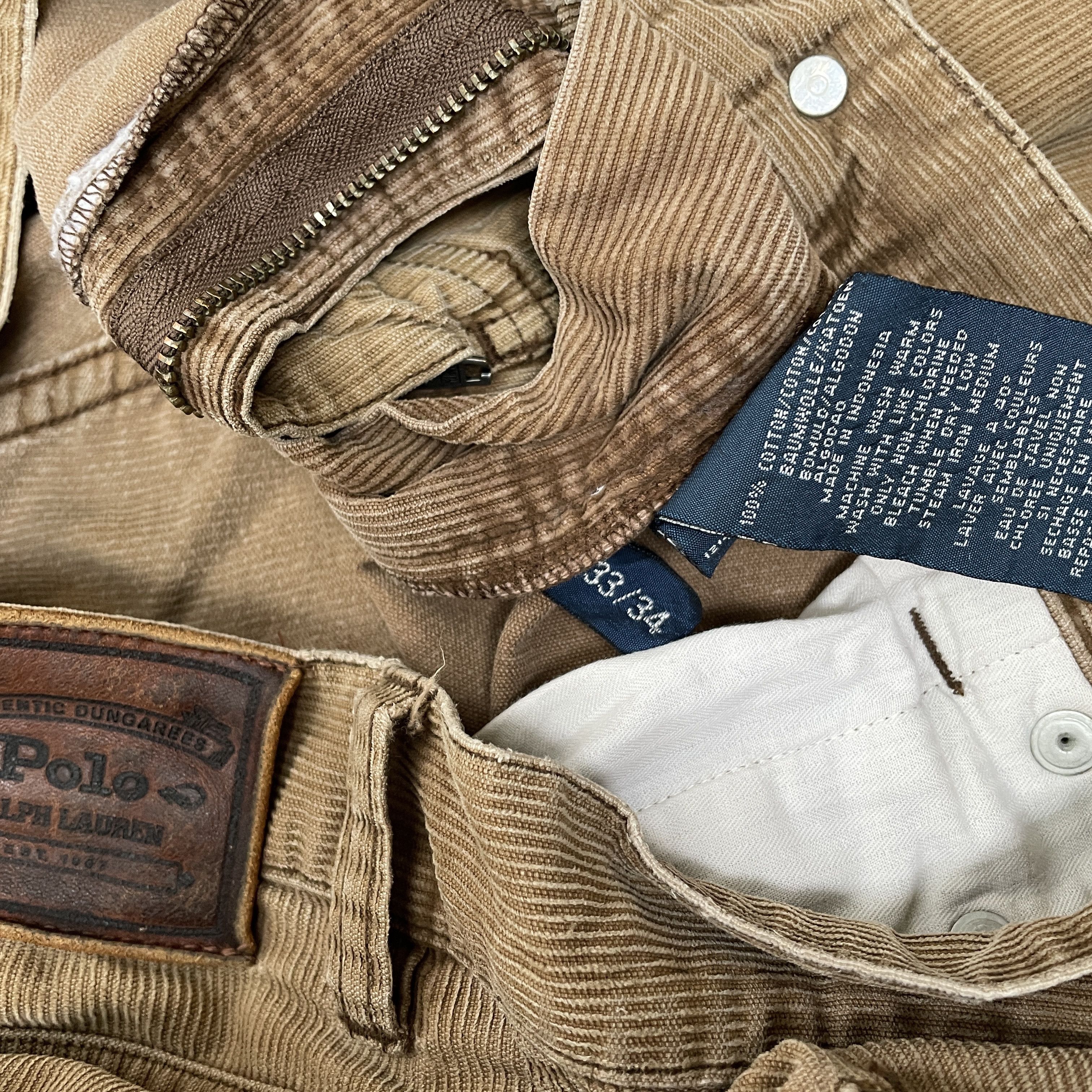 Polo Ralph Lauren Polo Ralph Lauren Custom Pants skeleton love bone faded Size US 33 - 13 Thumbnail