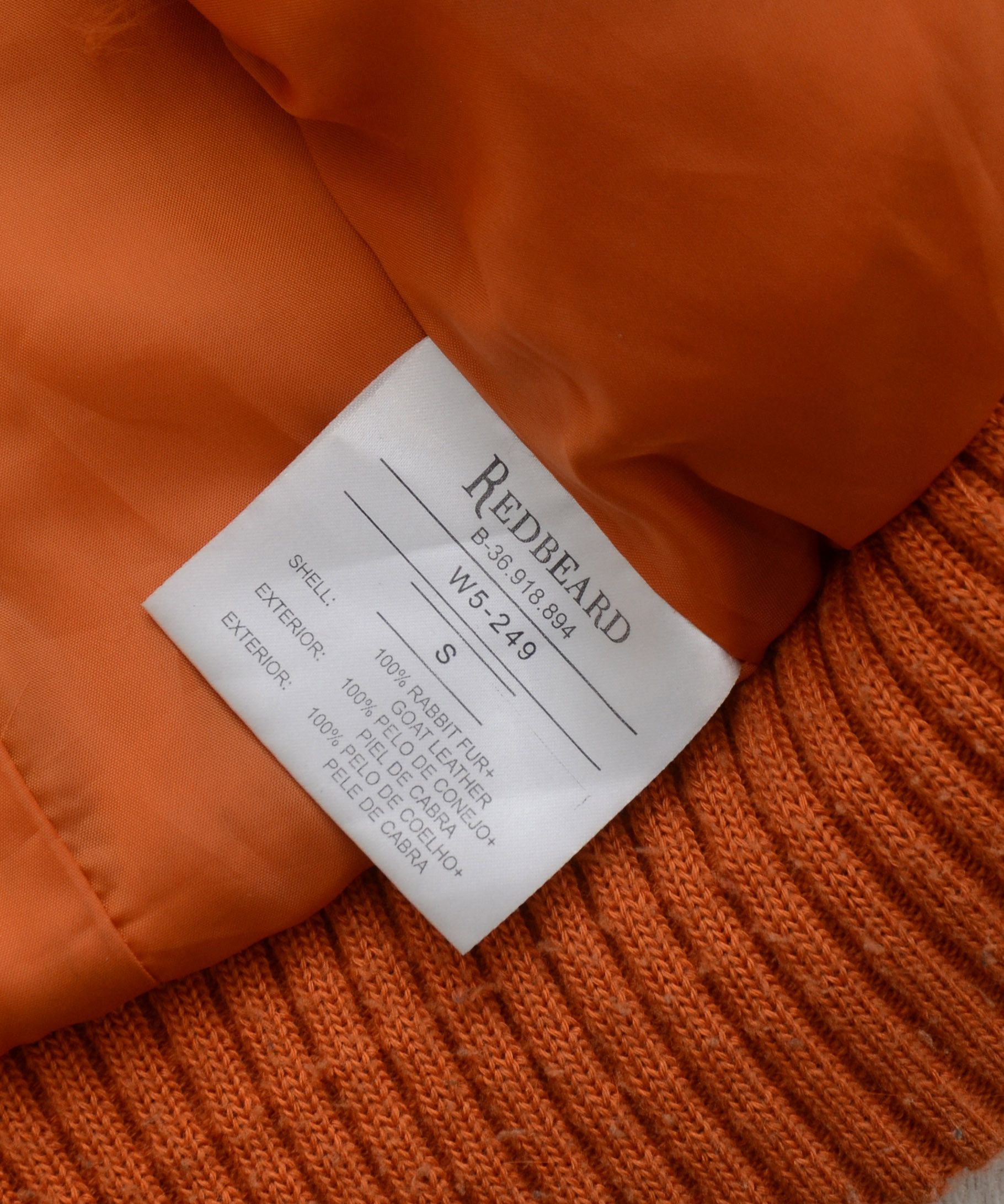 Japanese Brand RARE Vintage Y2K rabbit fur leather full zip Orange Jacket Size S / US 4 / IT 40 - 10 Thumbnail
