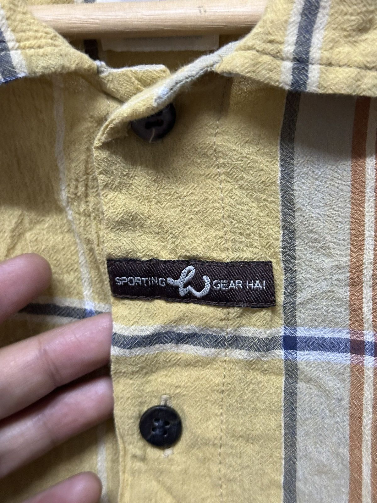 Hai Sporting Gear × Issey Miyake 1990- Hai Sporting Gear Cotton Single Pocket Button Up Shirt Size US M / EU 48-50 / 2 - 5 Thumbnail
