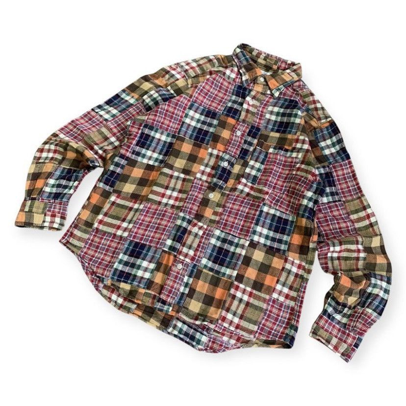Japanese Brand UNITED ARROWS MULTIPLAID PATCHWORK BUTTON UP FLANNEL Size US M / EU 48-50 / 2 - 4 Thumbnail