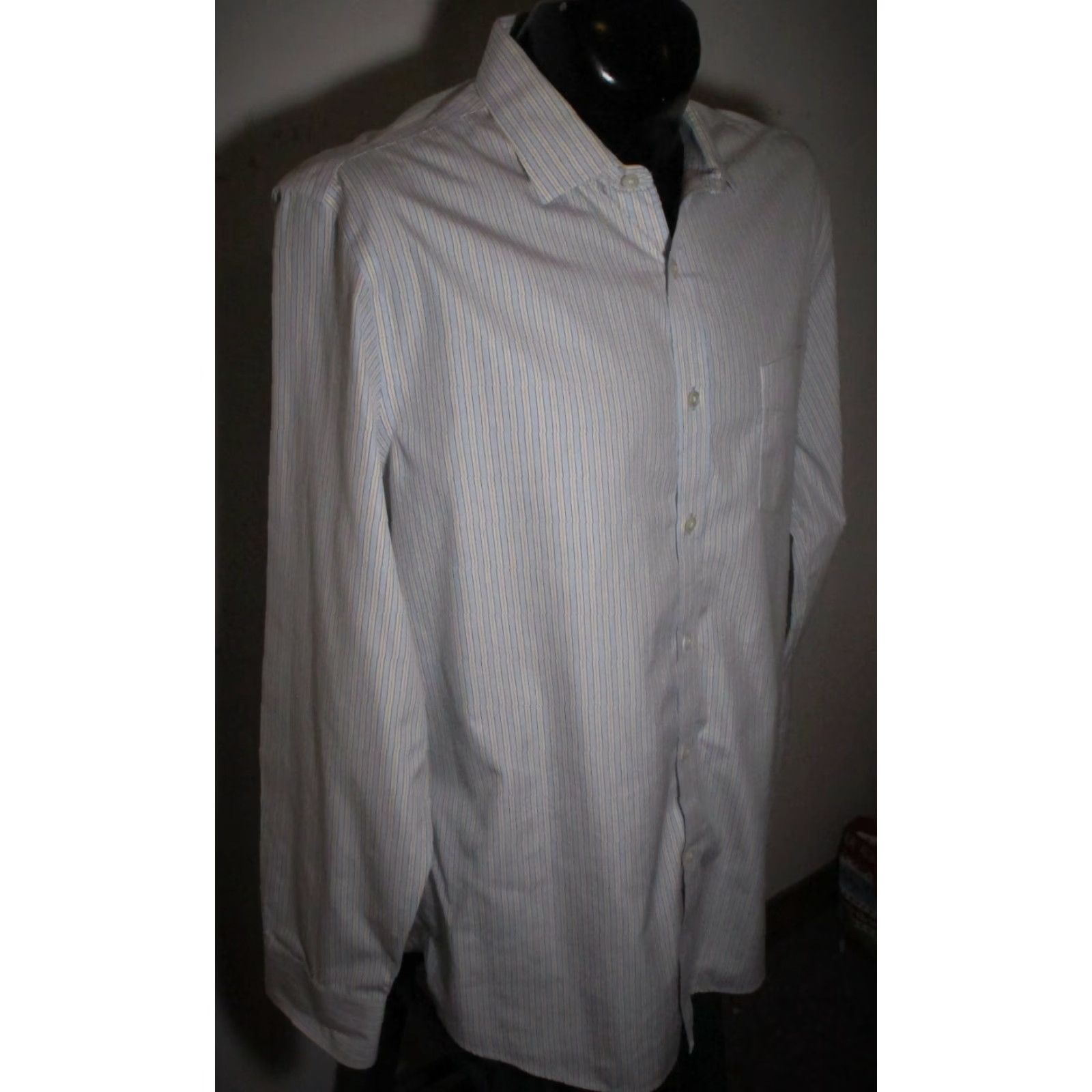 J.Crew HABERDASHERY J. Crew Blue Striped Dress Shirt Size XL 17/17.5 Size 46R - 3 Thumbnail