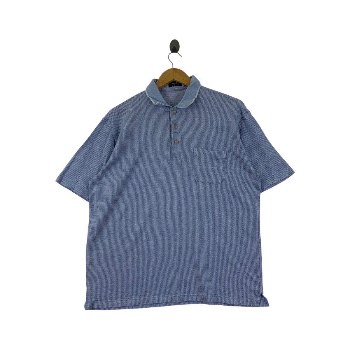 Esquire Vintage ESQUIRE NEW YORK Herringbone Pocket Polo Size US XL / EU 56 / 4 - 1 Thumbnail
