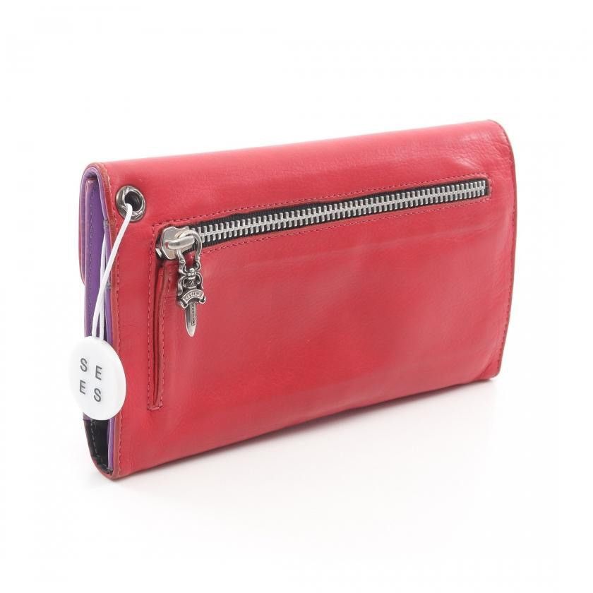 Chrome Hearts Chrome Hearts WAVE CROSS BALL Red Leather Wallet Size ONE SIZE - 2 Thumbnail