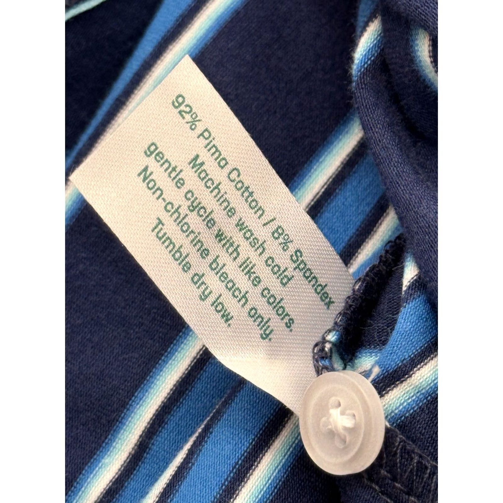 Vintage Criquet Mens S Pocket Polo Shirt Striped Embroidered Logo Blue / White Size US S / EU 44-46 / 1 - 6 Thumbnail