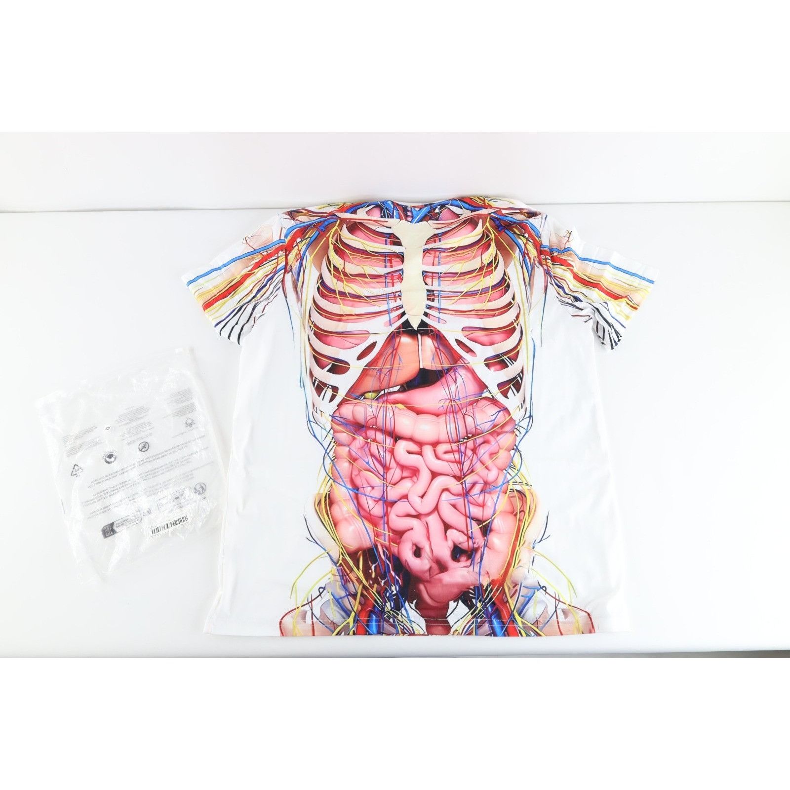 Vintage Deadstock Vintage Streetwear All Over Print Anatomy T-Shirt Size US XL / EU 56 / 4 - 8 Thumbnail